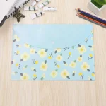 Plastic Envelopes Poly Envelopes, A4 Size Cute Pattern File Folders with Buckle Closure, Filing Envelopes for School/Home/Office - Image 4