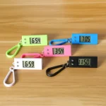 With buckle Triangle Electronic Hanging Clock Small Silent Electronic Clock Keyring Anti-fall Mini LED Digital Clock Quiet Test