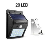 20 LED Solar Lights PIR Motion Sensor Wall Light Solar Outdoor Light Waterproof Solar Powered Sunlight Garden Decor Street Lamp
