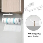 Punch Free Kitchen Paper Roll Holder Towel Hanger Rack Bar Cabinet Rag Hanging Bathroom Organizer Tools - Image 6