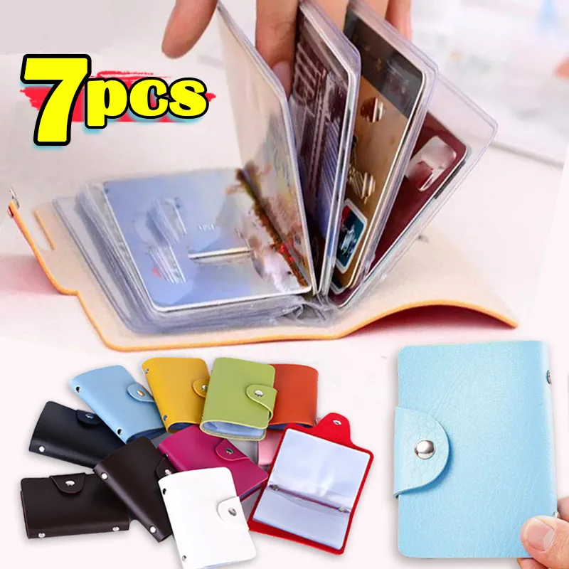 kf-S89181ddfef50474a93034611428cf29dg Business Card Holder Anti-theft ID Credit Card Holder 24 Slot Wallet ID Cash Organizer Pocket Case Travel Money Clip Gift Unisex - Image 1