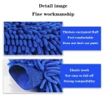 1PC Double-sided Microfiber Washable Car Washing Gloves Car Care Cleaning Gloves Cleaning Cloth Towel Mitt Car Accessories - Image 4