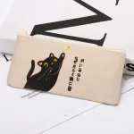 Oxford Cute Cartoon Cat Pencil Bag Waterproof Large Capacity Canvas Pencil Case Korean Version Pen Pencil Eraser Storage Bag - Image 3