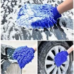 1PC Double-sided Microfiber Washable Car Washing Gloves Car Care Cleaning Gloves Cleaning Cloth Towel Mitt Car Accessories - Image 6