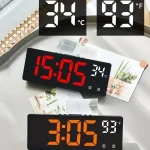 Voice Control Digital Alarm Clock Temperature Dual Alarm Snooze Desktop Table Clock Night Mode 12/24H LED Clock Watch Desk - Image 5